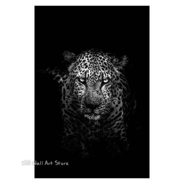 Black White Animals Art Canvas Paintings On The Wall Lion Tiger Elephant Posters and Prints Wall For Living Room Home Frameless 21x30cm No Framed