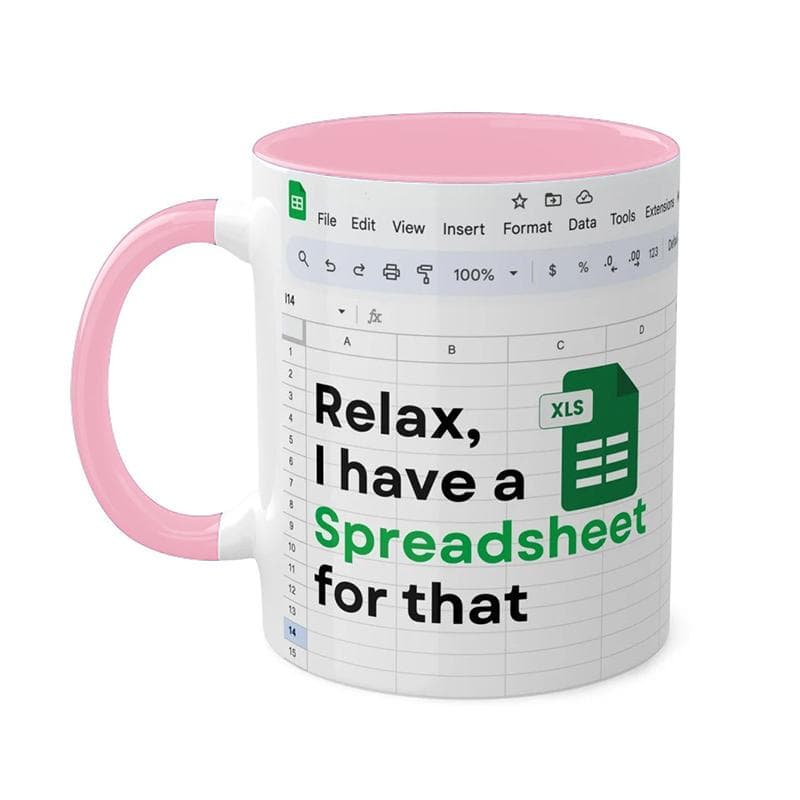 Excel Pattern Coffee Mug Ceramic Tea Cup Creative Table Coffee Cup Portable Water Mug Juice Milk Cup Office Home Funny Gift pink