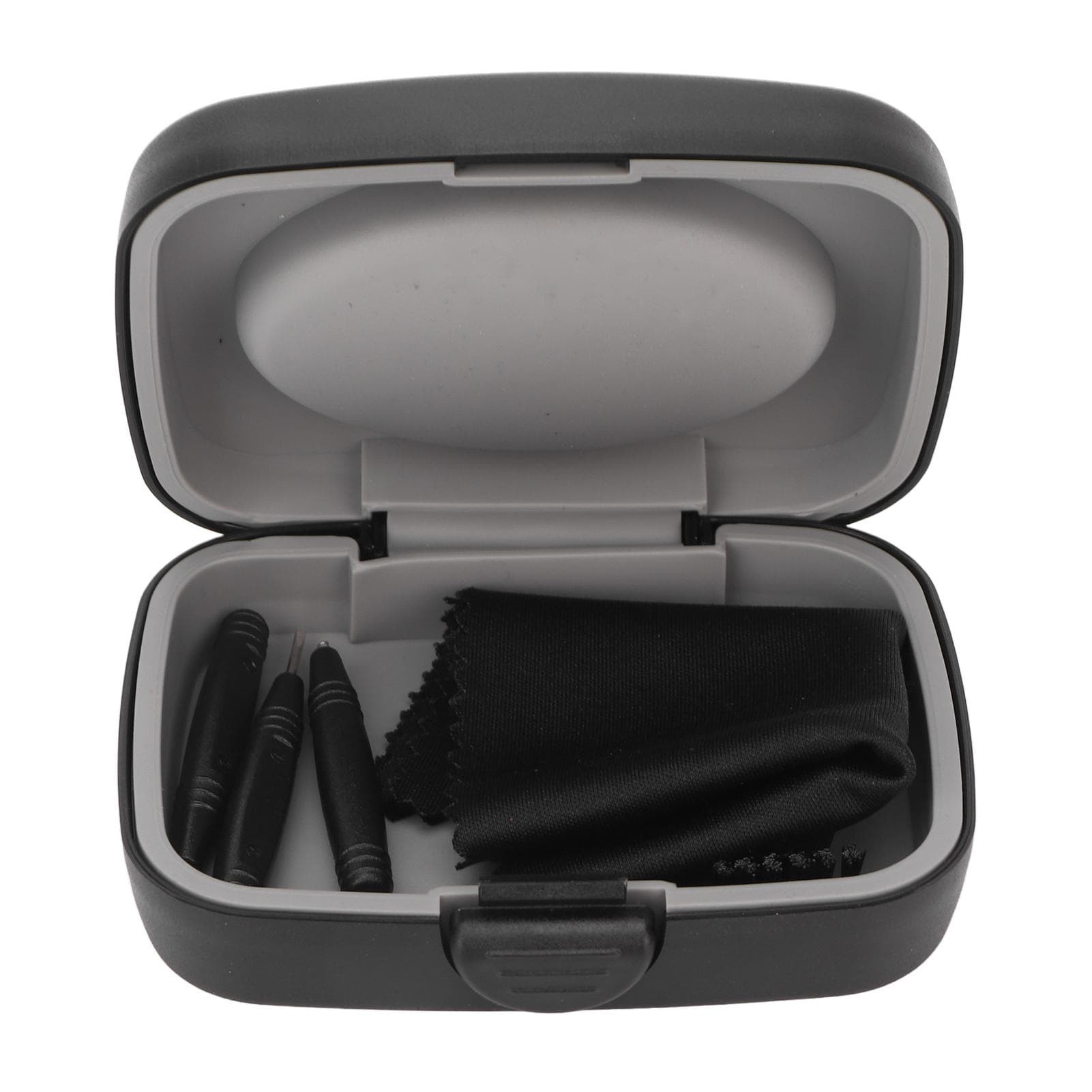 8pcs Hearing Amplifier Cleaning Tools Earwax Removal Lightweight Complete Professional Brush Set black