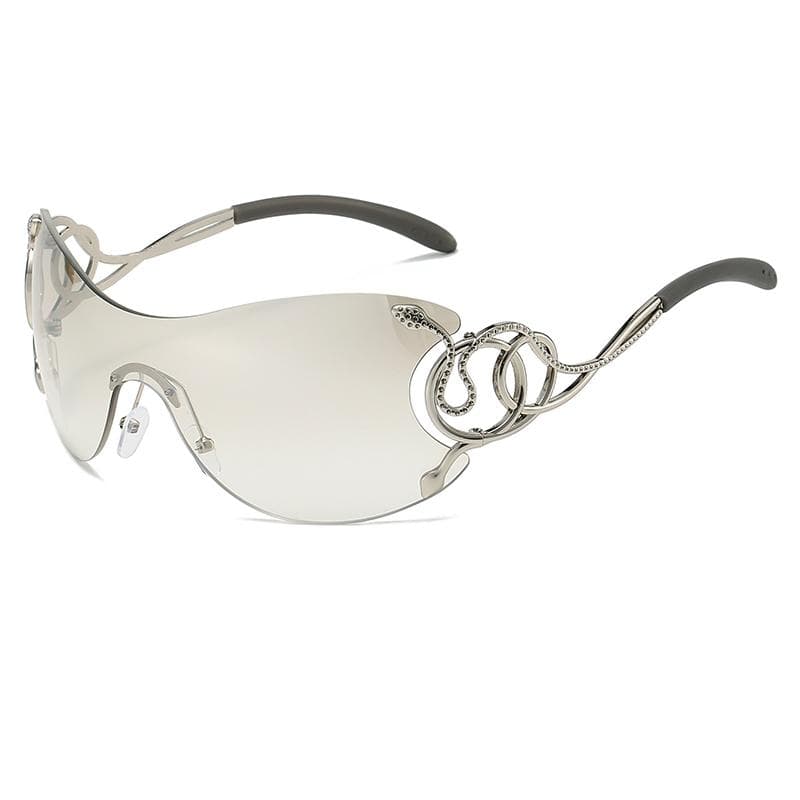 Y2k Rimless Sunglasses Women Luxury Gradient UV400 Protection Fashion Eyewear Outdoor Female Shades Trendy Design
