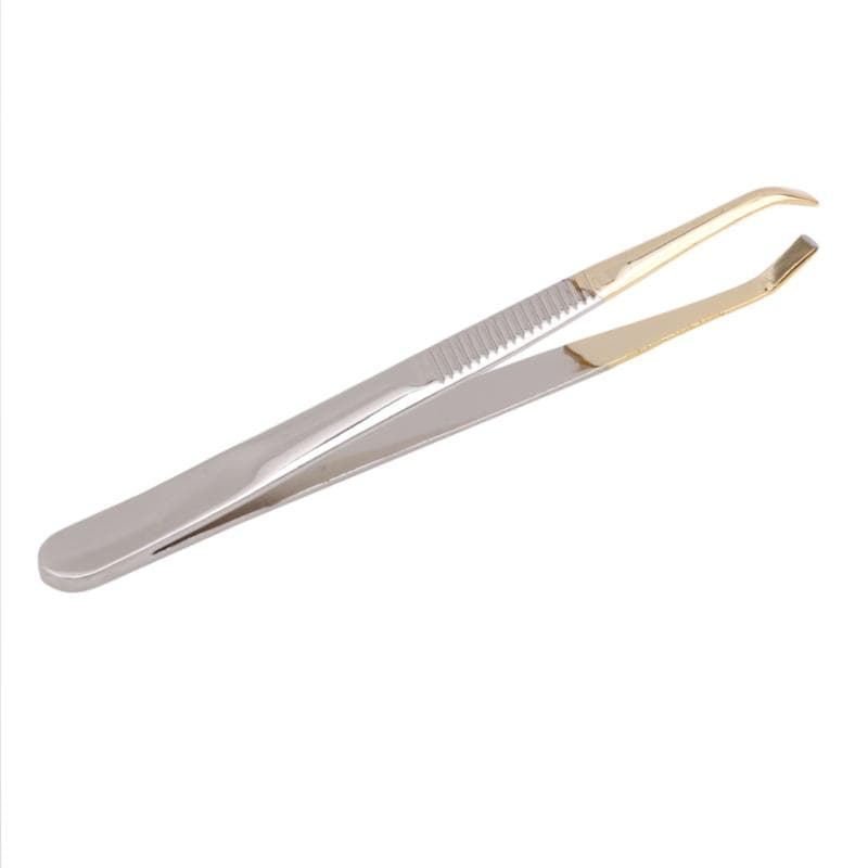 1PCS Make Up Tools Eyebrow Tweezer Stainless Steel Slant Tip Eyes Tweezer Clip For Face Hair Removal gold