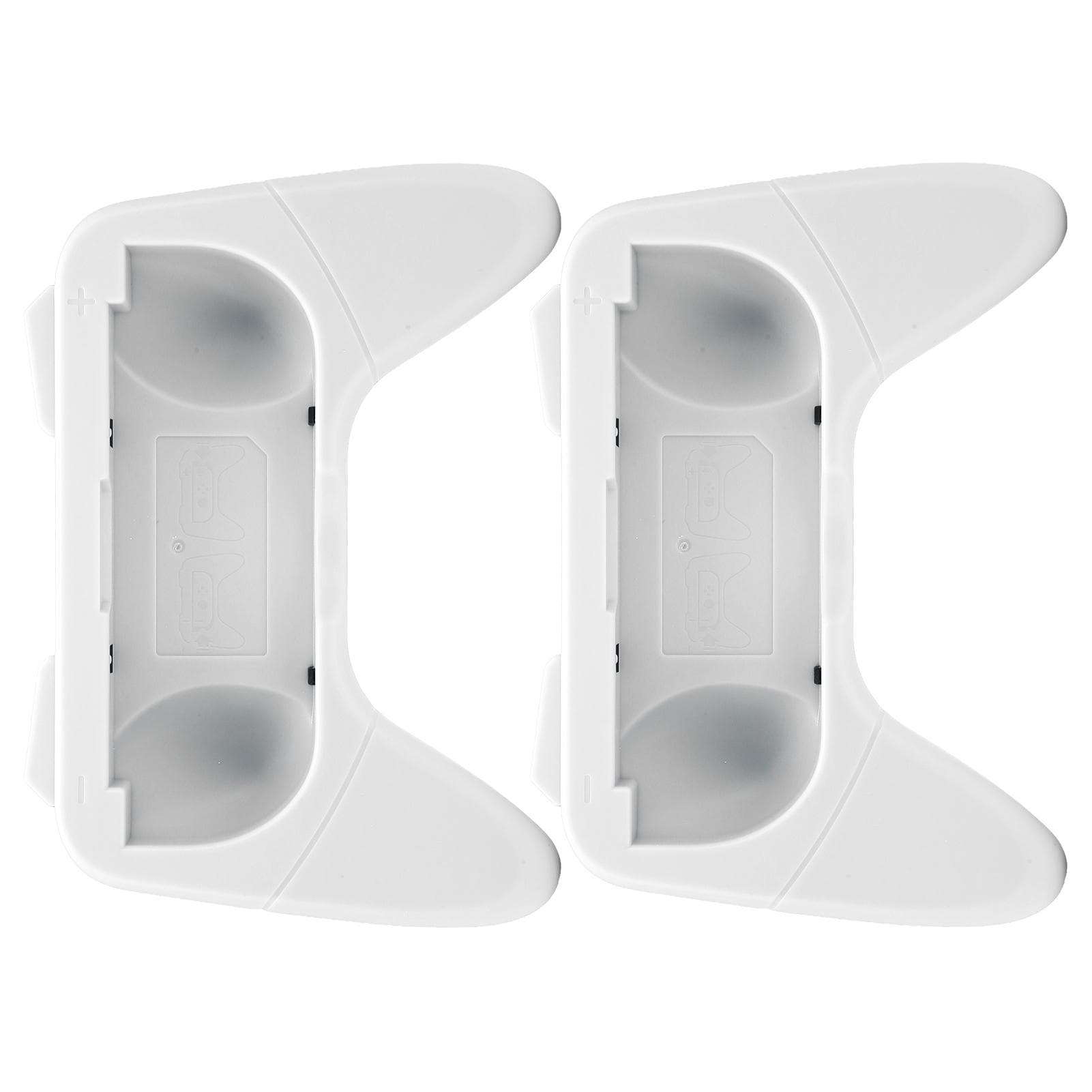 Hand Grip Wear Resistant Comfort Handle Kit with 2 Protection Pad for Switch OLED ControllerWhite white