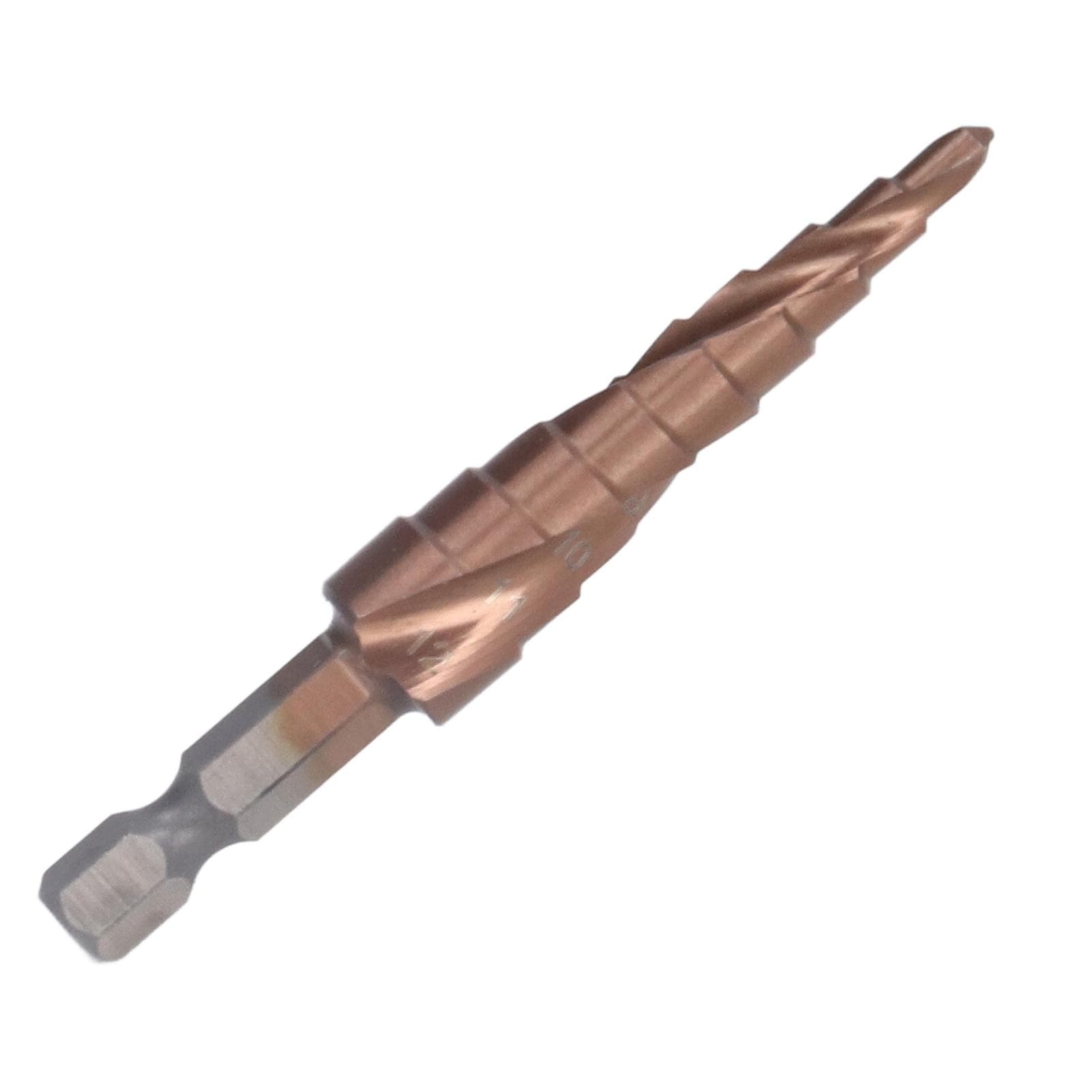 Spiral Step Drill Bit High Speed Steel Cobalt Hex Shank Steps Drills M35 9 Size 4?12mm