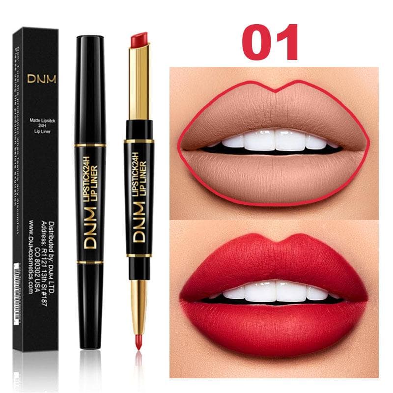 12 Colors Natural Lip Liner Pencil Lipstick Waterproof Moisturizing Two In One Lipstick Lip Profiler Makeup Tool Cosmetics 01