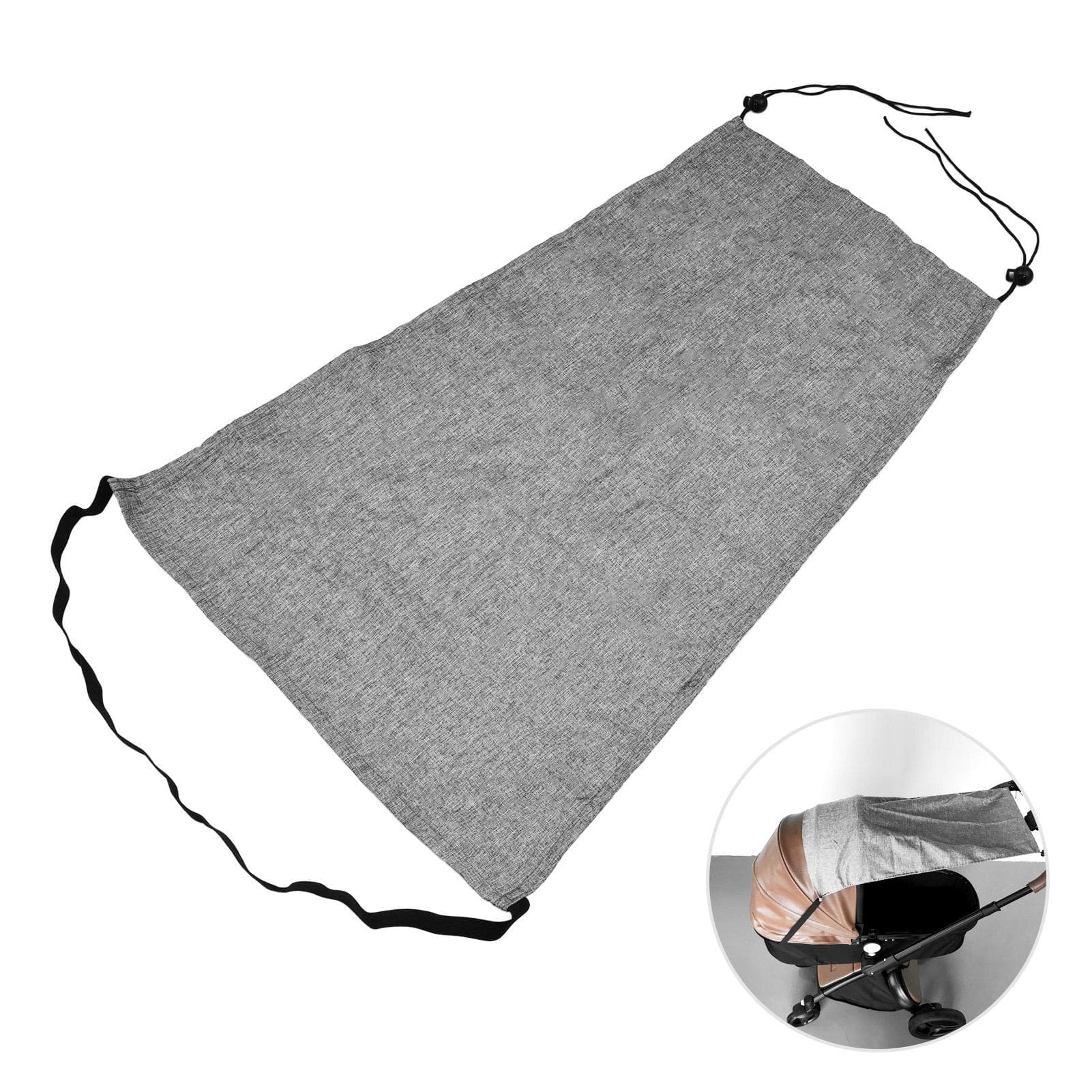 Baby Stroller Sun Shade Universal Washable Sun Shield with Exquisite Storage Bag for baby Stroller grey