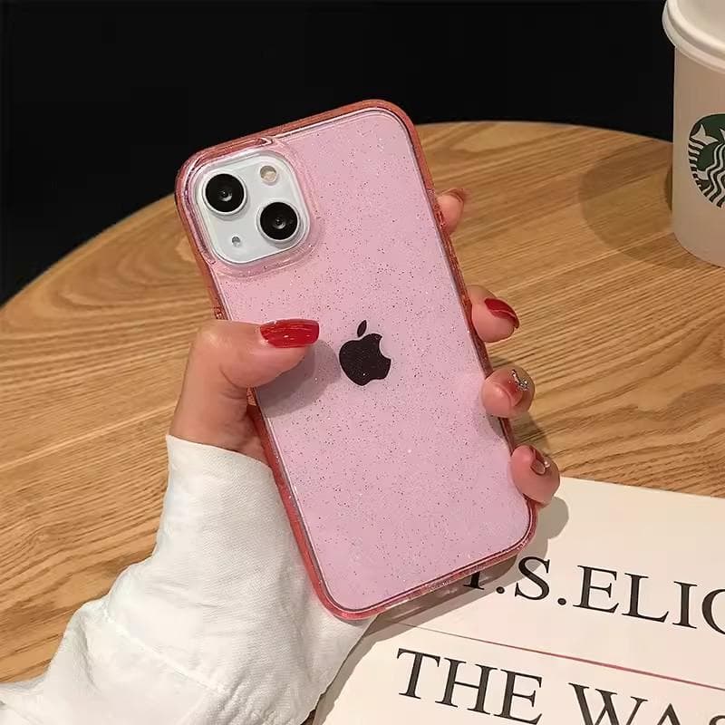 Glitter Transparent Case Suitable for IPhone15 Mobile Phone Case TPU14/16Pro Anti-fall 13 Soft Case iPhone 7Plus/8Plus