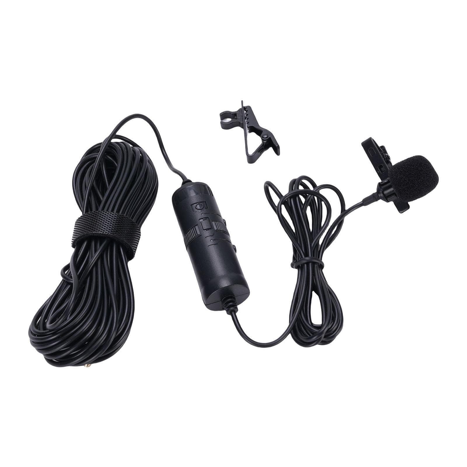 Clip On Microphone 360 Degree Rotation 3.5mm Jack Noise Reduction Cardioid Lavalier Mic Lapel