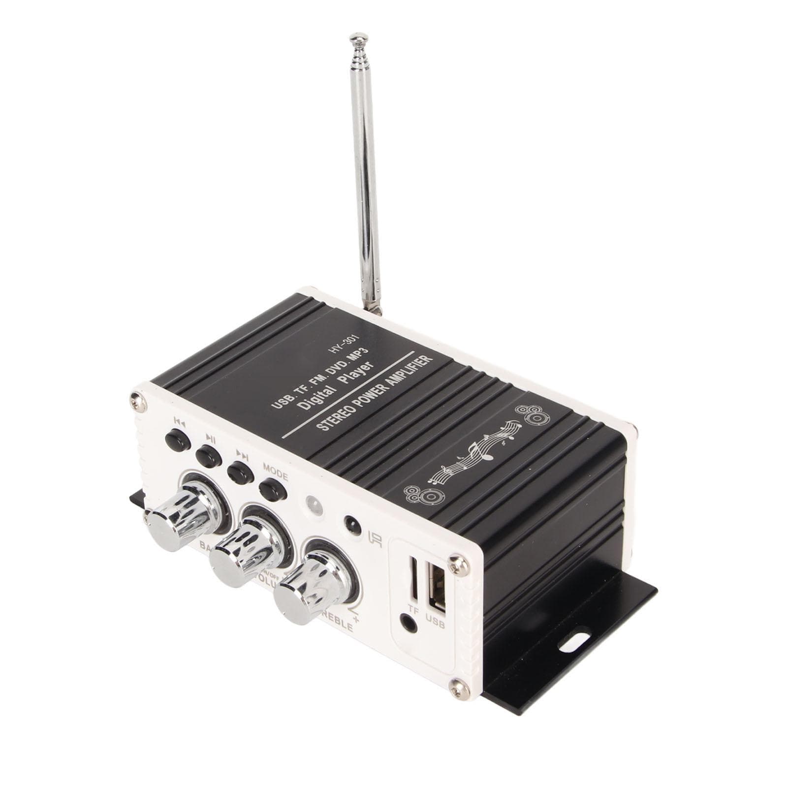 Car Power Amplifier 2 Channel Bluetooth 5.0 Digital Mini HIFI Stereo Power Amplifier with Remote EU Plug