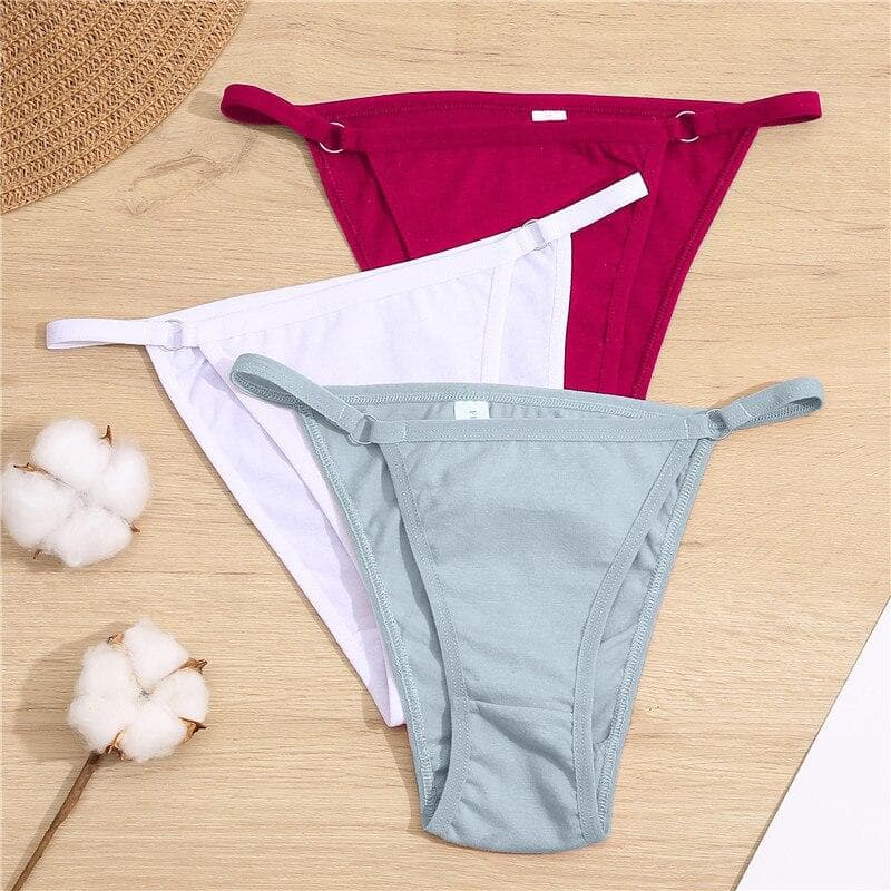 3Pcs/set Cotton Briefs Panties Women Sexy Low Waist Underwear M-2XL Ladies Cotton Underpants Soft Feamle Lingerie XL