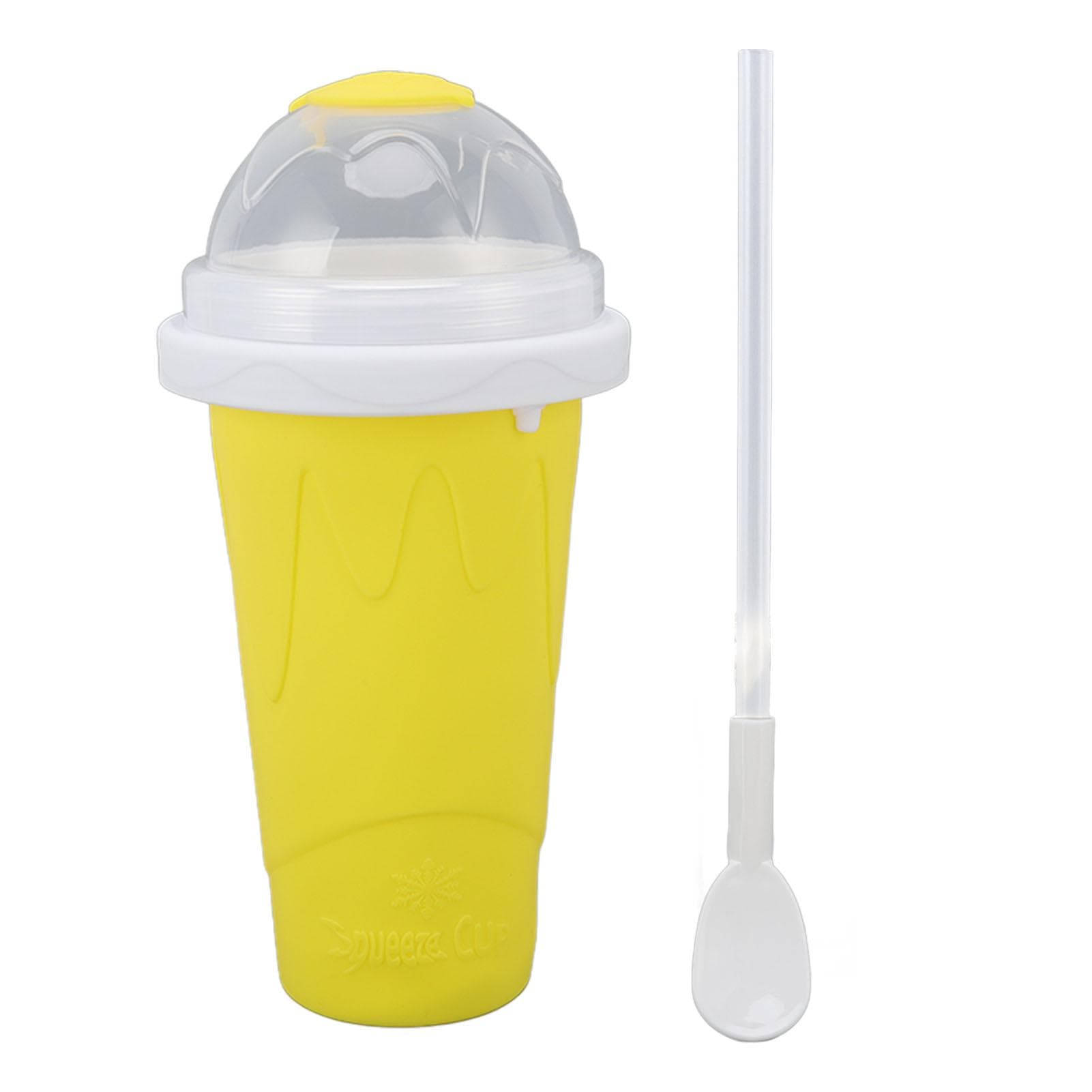 Quick Smoothies Cup Quick Frozen Smoothies Cup Homemade Milk Shake Ice Cream Maker for Family L(for 6.5-9kg) yellow