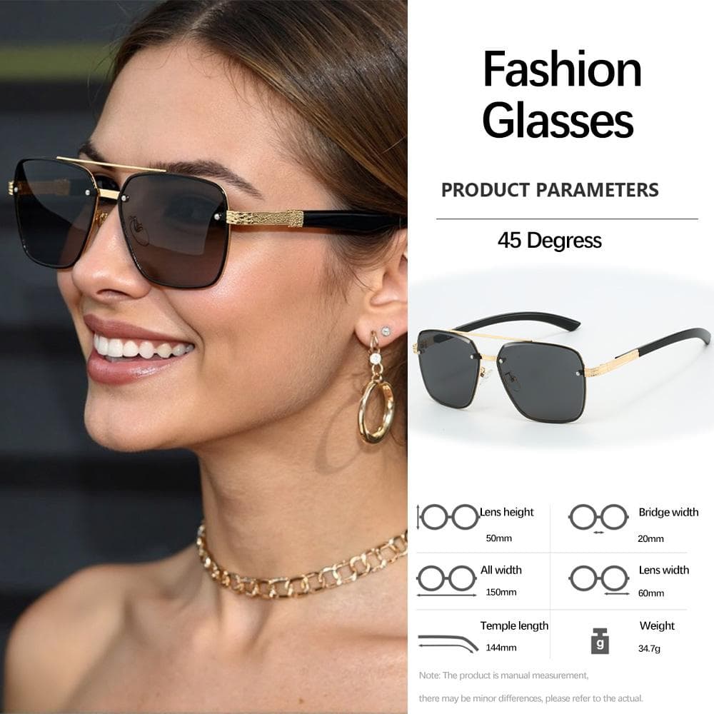 Vintage Metal Sunglasses Minimalist Retro Frame Fashionable Commuting Glasses for Daily Use