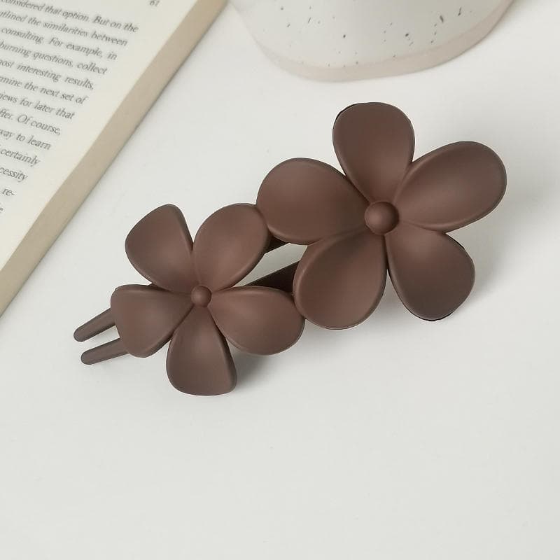 Fashion Charm Flower Hair Claw Clips Acrylic Hairpins Hair Clip for Women Girls Hair Accessories coffee