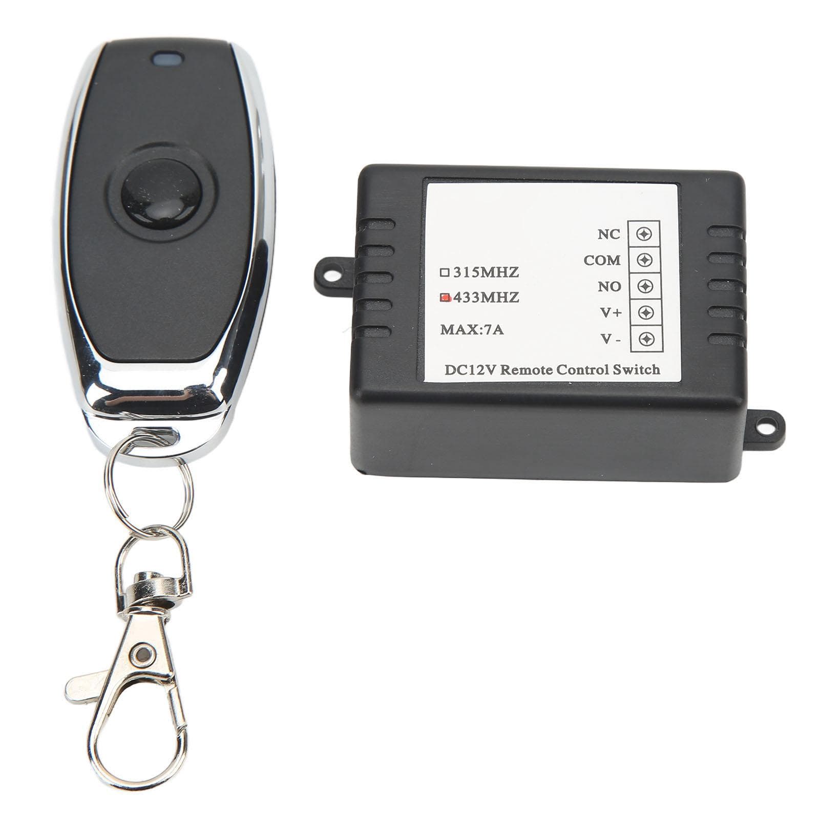 DC12V Remote Control Switch Battery Disconnect Switch Black Shell Portable Compact Size Single