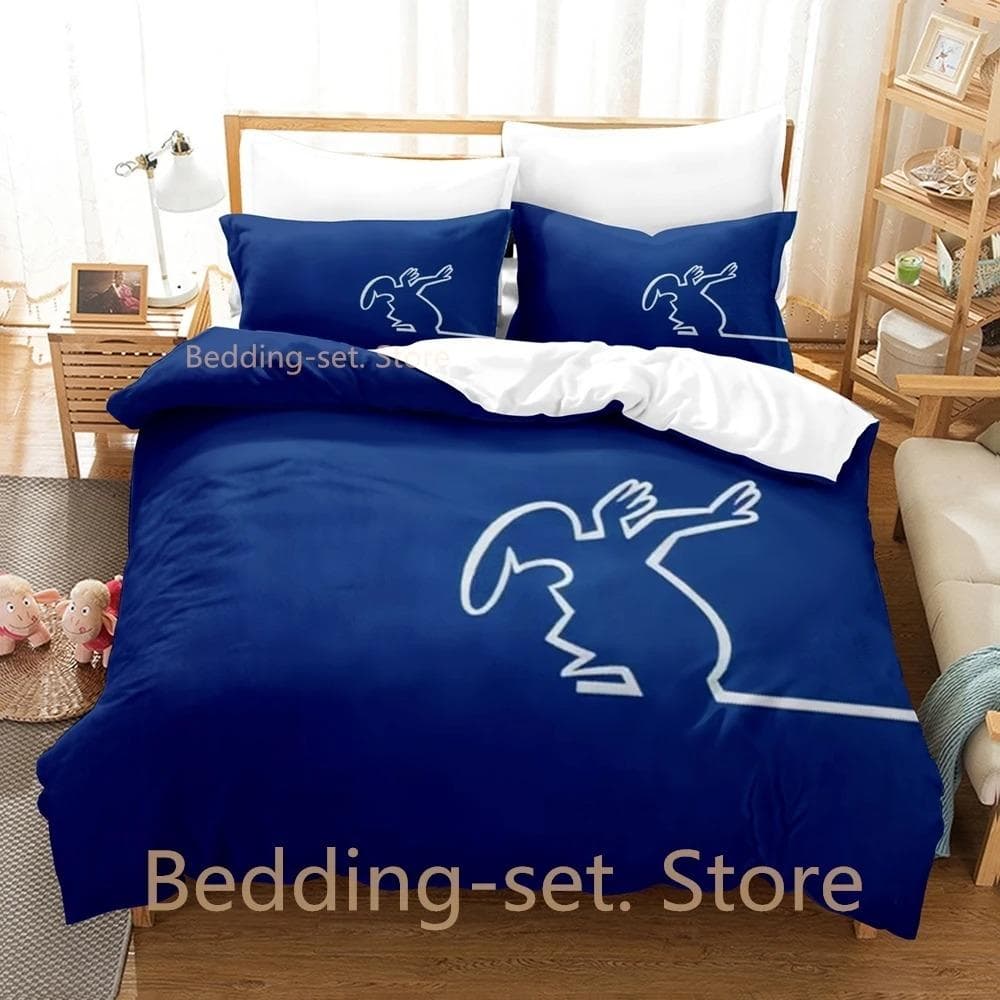 La Linea The Line Osvaldo Cavandoli Bedding Set Single Twin Full Queen King Size Bed Set Adult Kid Bedroom Duvetcover Sets Anime 70x133cm 2pcs