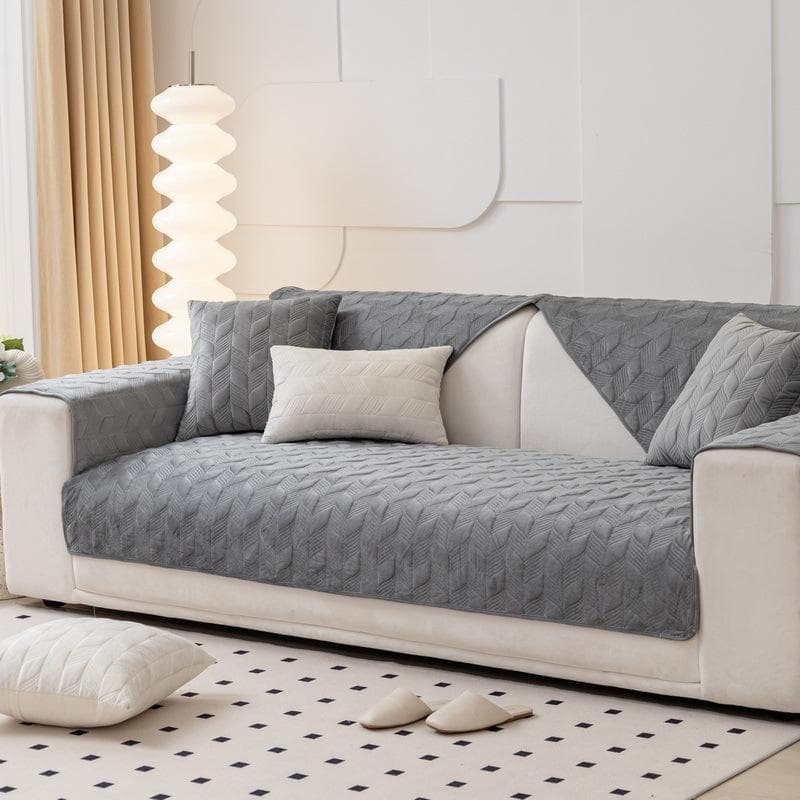 Thickened Dutch Velvet Sofa Cushion Winter Jacquard Warm Living Room Sofa Cover Non-Slip Sofa Backrest Cover Soft Armrest Towel 70x70cm 1pcs