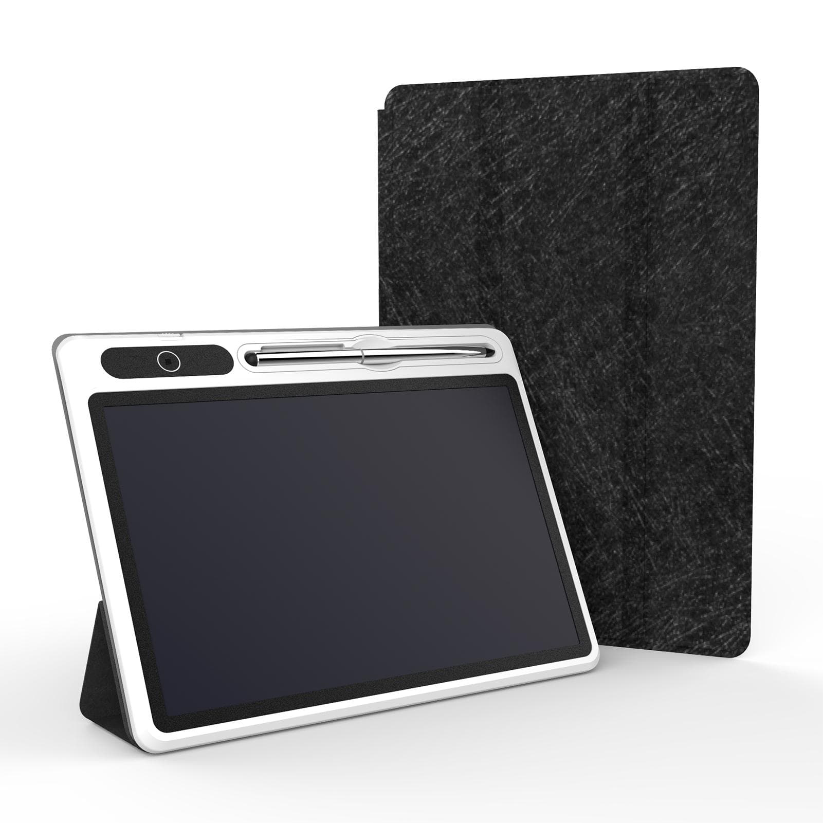 LCD Writing Tablet 10.1 Inch Doodle Drawing Pad Business Handwriting Board with PU Cover Magnetic black