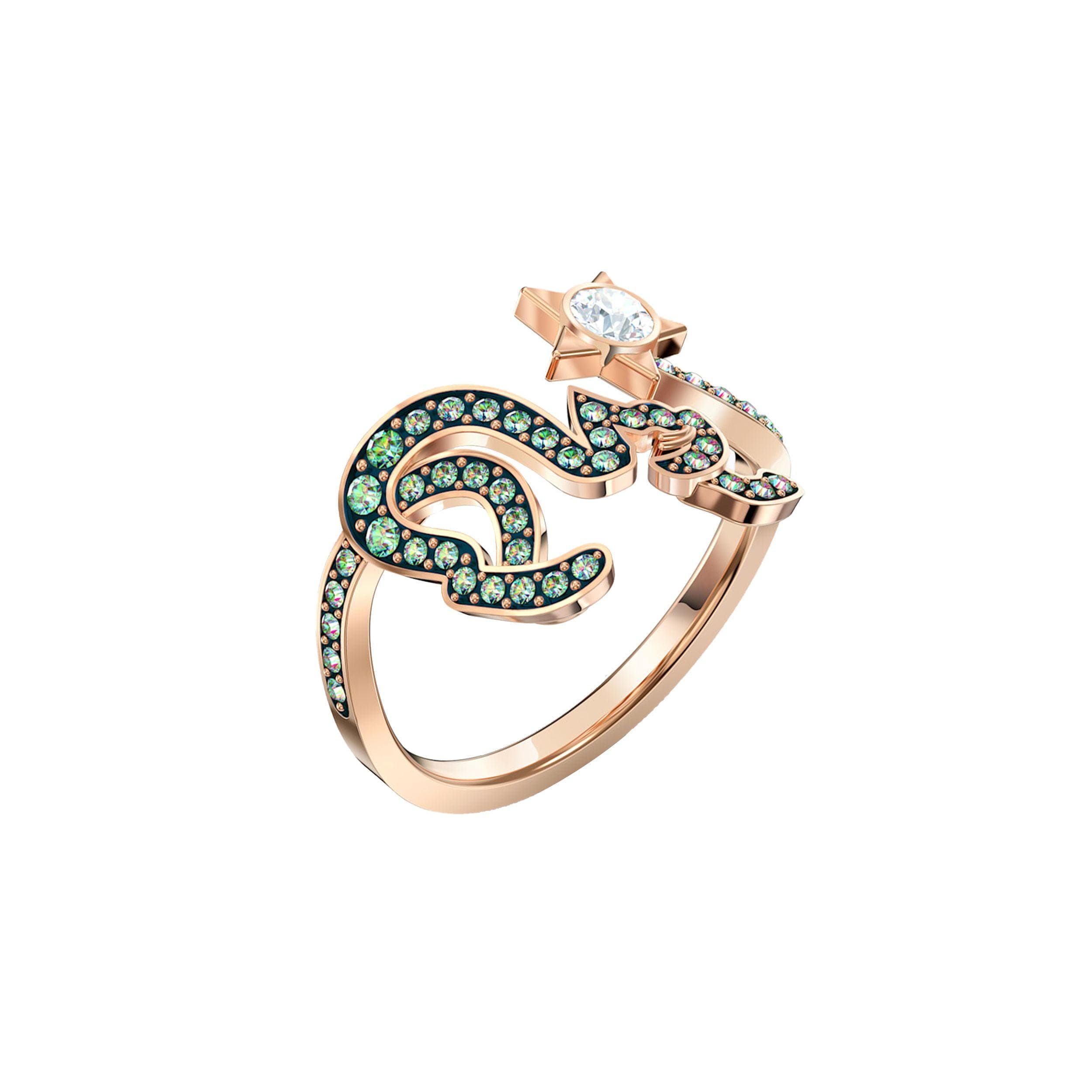 Swarovski Cattitude Exquisite Atmosphere Crystal Ring Women rings 5572169+5566725+5572170 58