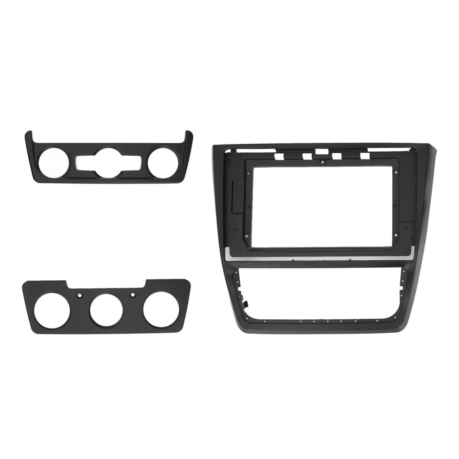Car Navigation Panel Frame Dashboard Trim Kit with 2 Accessories ABS Seamless Automobile