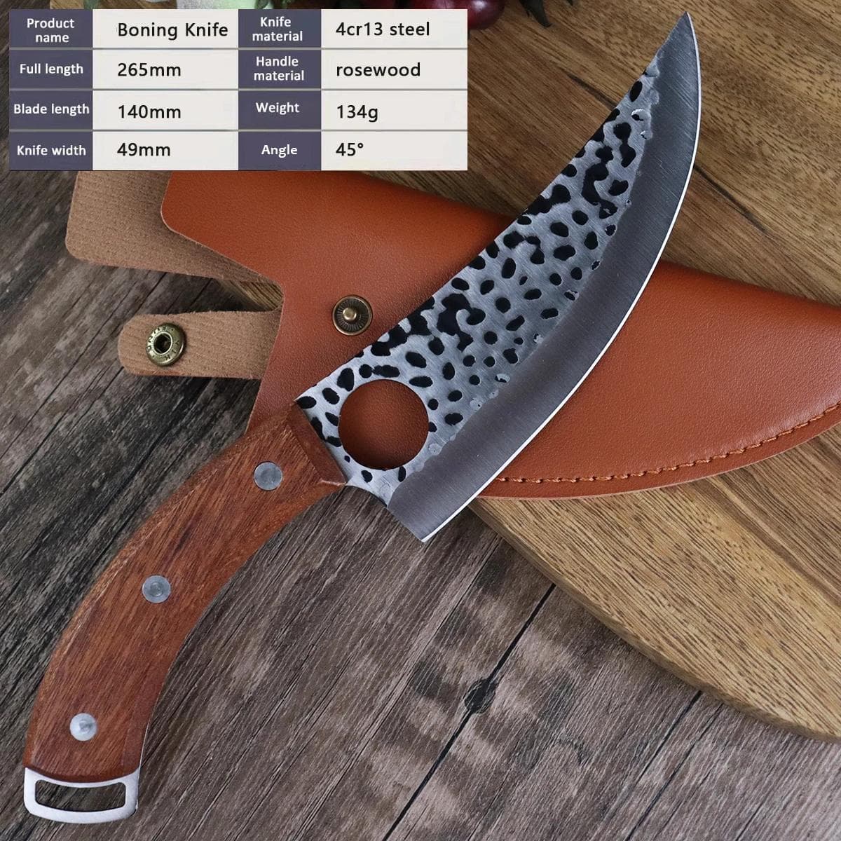 5.5 Kitchen Knife Professional Boning Knife Forged Stainless Steel Outdoor Cleaver Knife for Meat Vegetables Chef Knife
