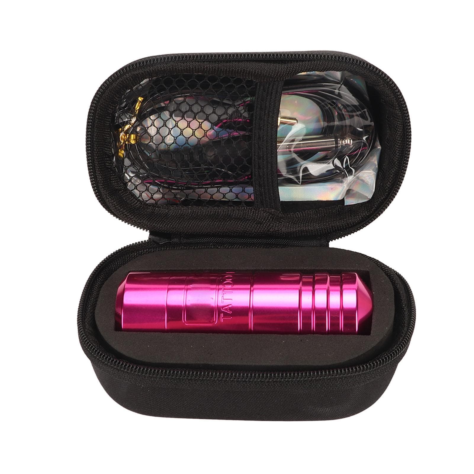 Rotary Tattoo Pen RCA Interface Adjust Needle Stroke Short Tattoo Machine Pen with Clip Cord Pink