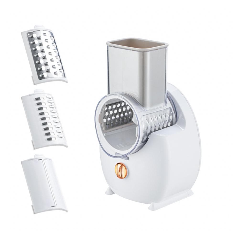 Aoresac Electric Cheese Grater Shredder Type-C Charging One-Touch Control Cordless Rotary Automatic white