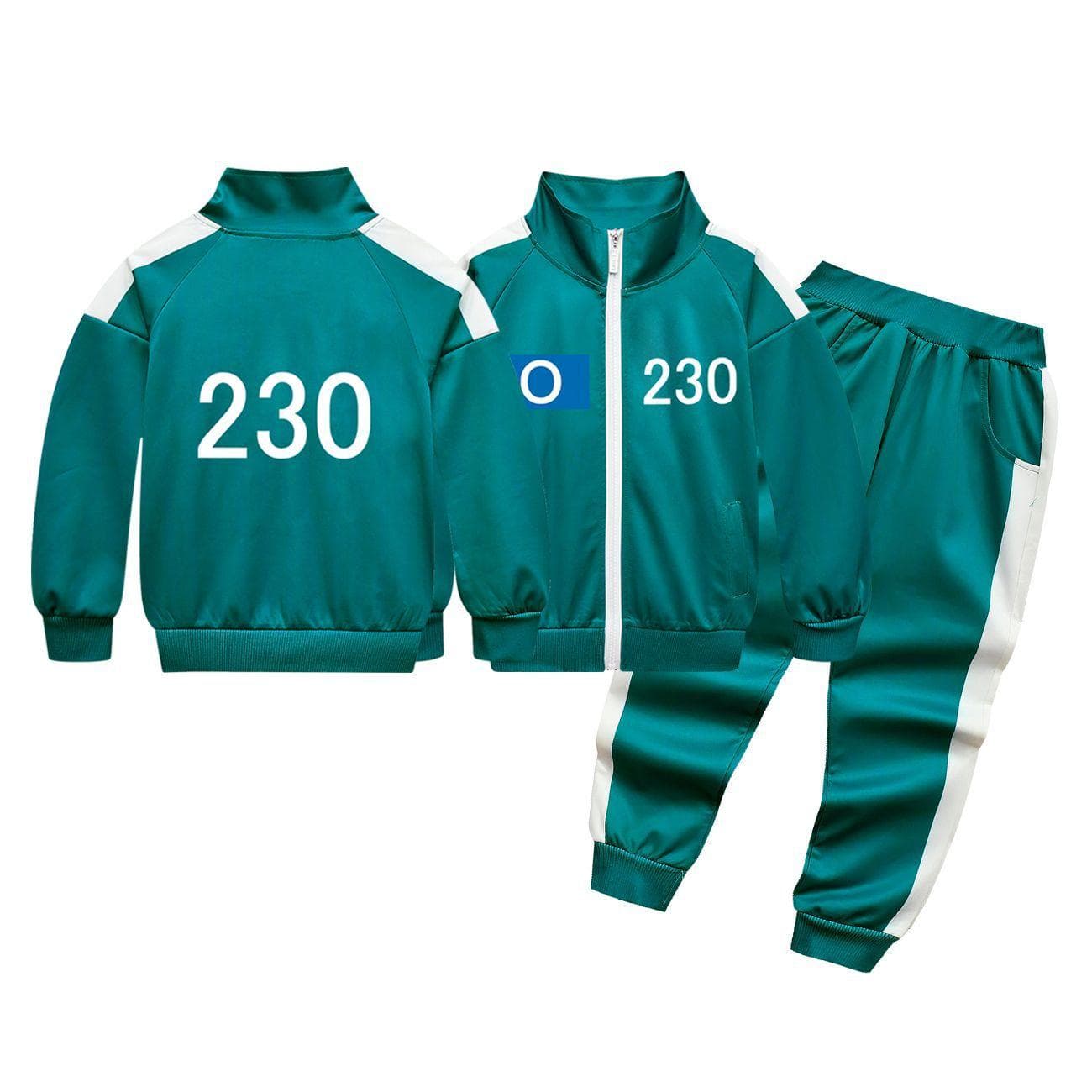 Kids Boys Girls Movie Game Print Long Sleeves Zipper Jacket Coat Trousers Pants Set Outfit Halloween Cosplay Costume 110