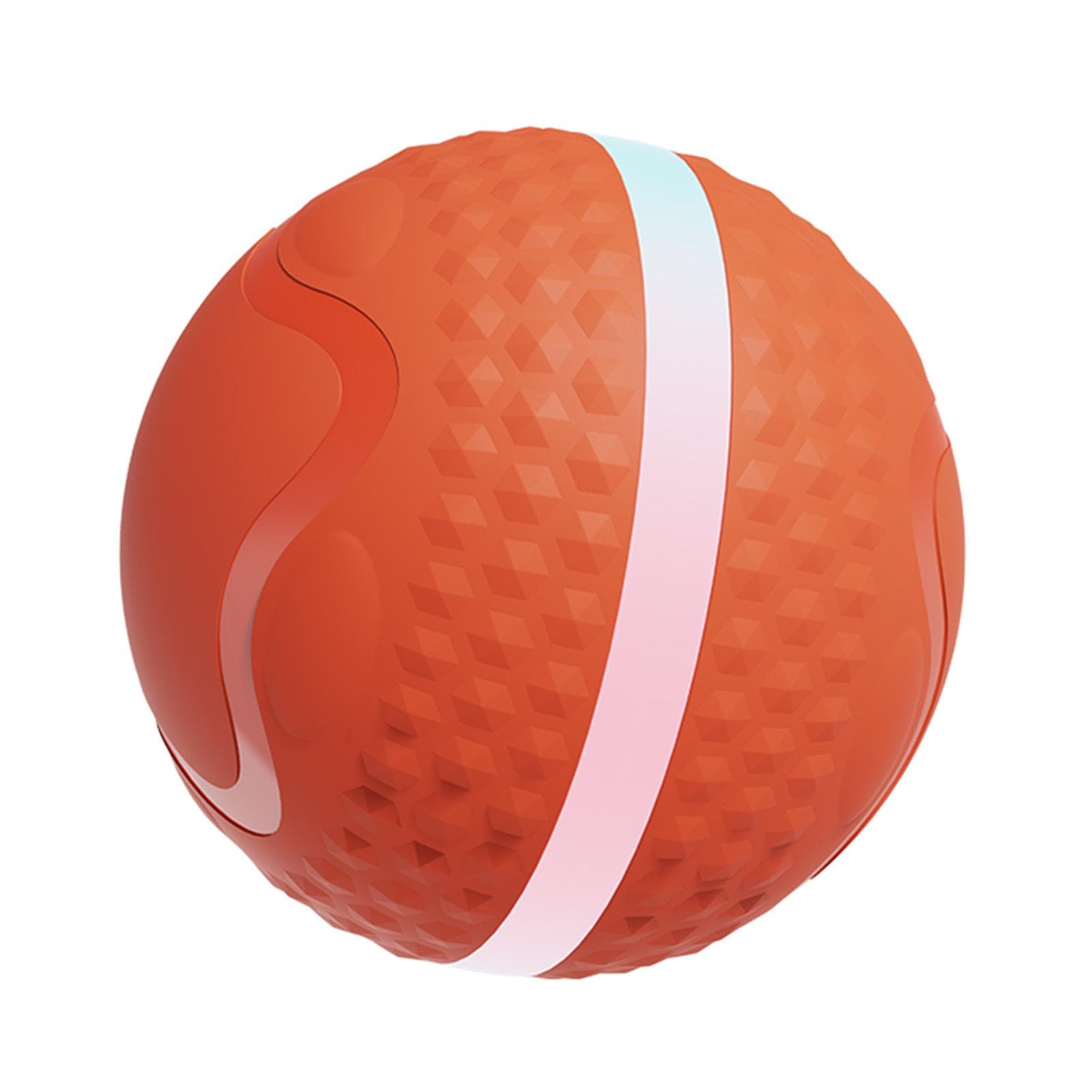 Motion Activated Dog Smart Ball Interactive Dog Toys with LED Lights Automatic Rolling Ball Toys orange
