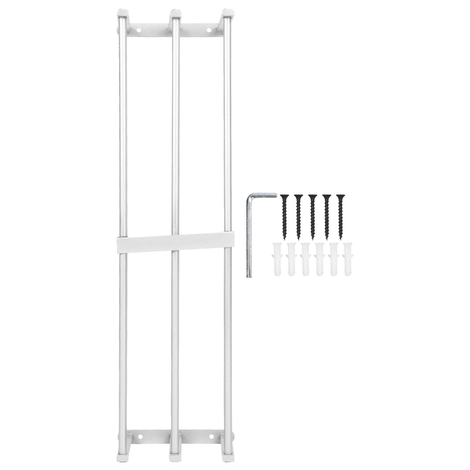 Bathroom Wall Towel Rack Wall Mounted 3 Bars Aluminum Alloy Rolled Towel Holder for Rolled Towels silver
