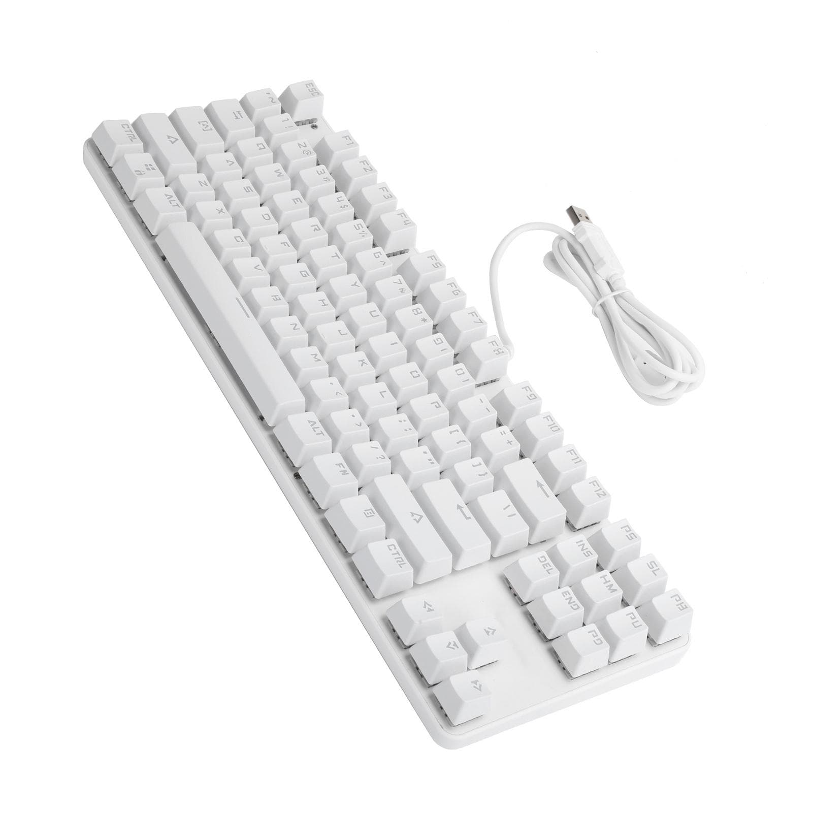 Mechanical Keyboard 87 Keys USB2.0 Wired Backlight Gaming Office Supplies Computer Parts 919‑10