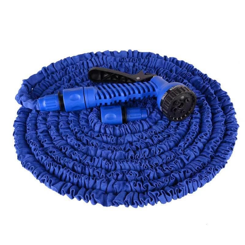 Garden Hoses Flexible Expandable Hose Plastic Telescopic Pipe Nozzle Spray Gun Watering Equipment Stretch Garden Tool 100FT blue
