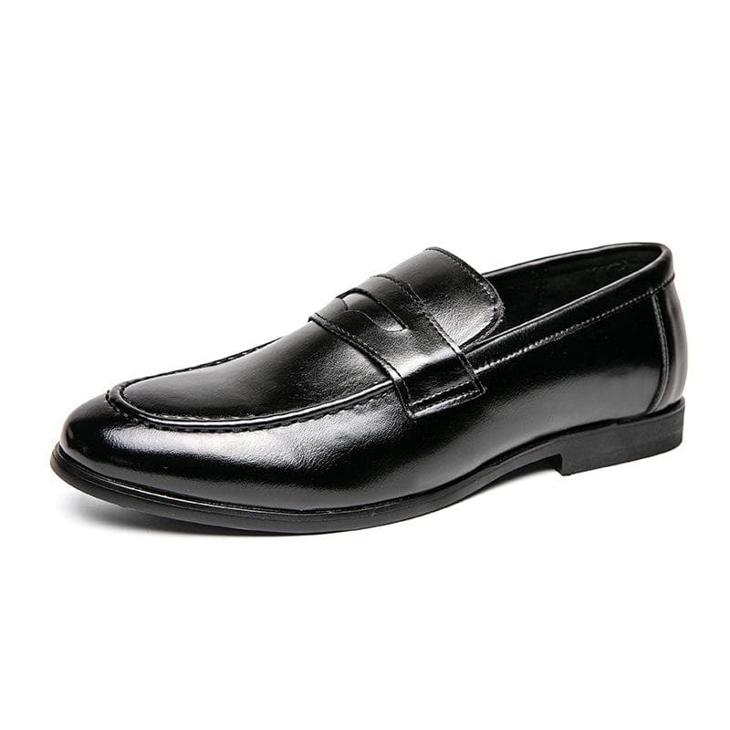 Genuine Leather Men's Slip-on Comfortable Leather Shoes 48