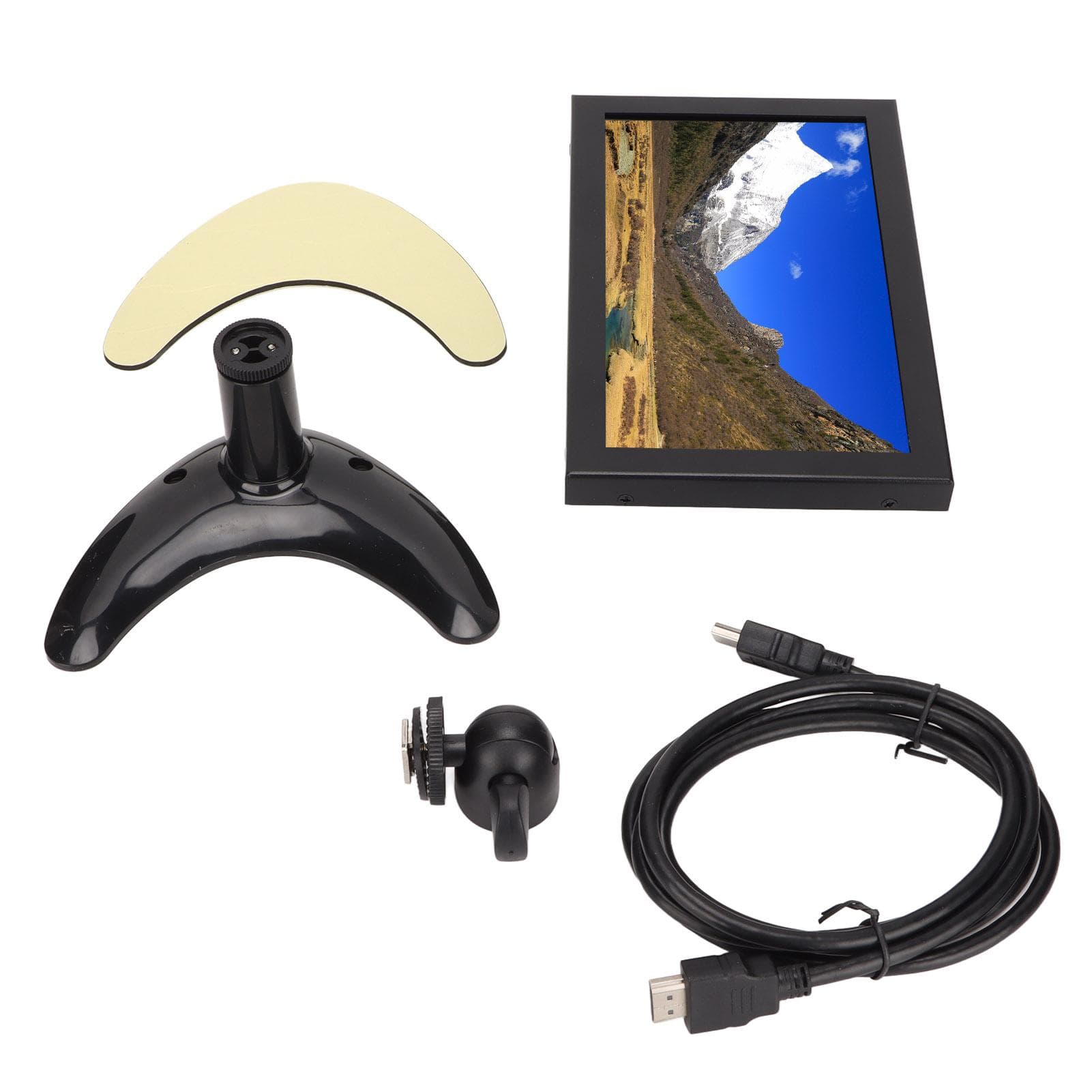 8in HD Display 1280x720 Full View IPS Screen Shockproof Anti Interference Small Monitor UK Plug