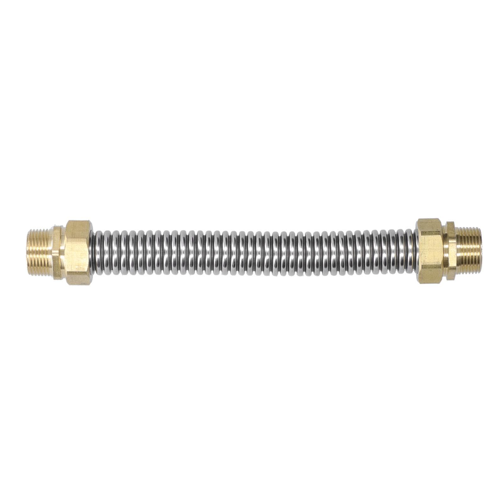 G3/4 Male Thread Air Conditioner Connecting Pipe Stainless Steel Corrugated Hose for Fan Coil Water