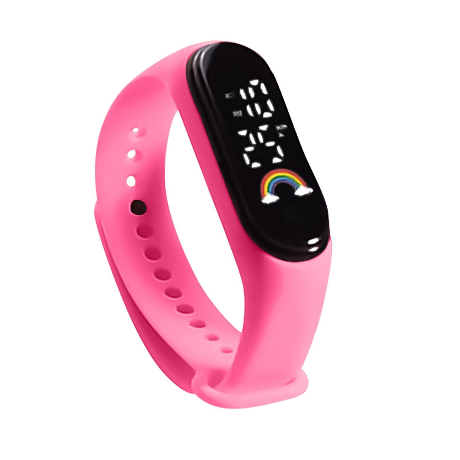 Children's Sports Watch Outdoor Bracelet Electronic Watch Children's Bracelet One Size pink