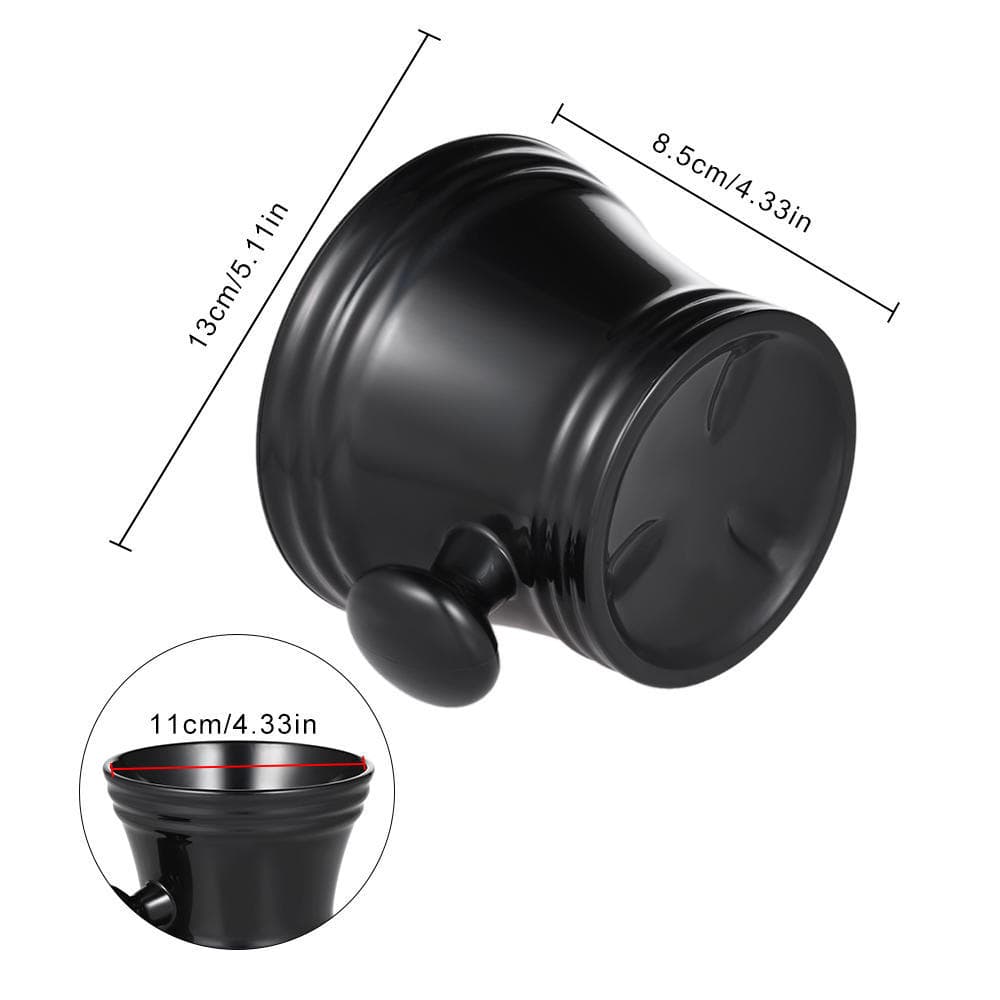 Man's Plastic Shaving Bowl with Handle Soap Mug Bowl Barber Cleaning Soup Cup for Razor