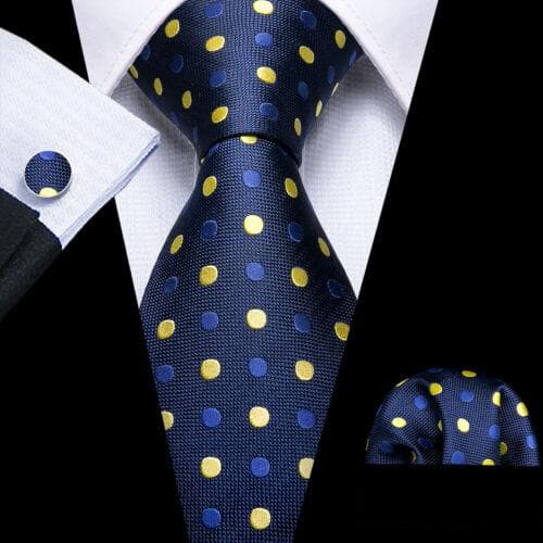 198 Colors Mens Silk Tie Black Blue Red Necktie Hanky Cufflinks Wedding 3PCS Set N-1446