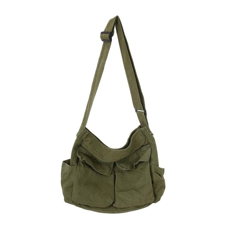 Women's Messenger Bag Vintage Handbag Canvas Shoulder Tote Bags Casual Crossbody Handbags green