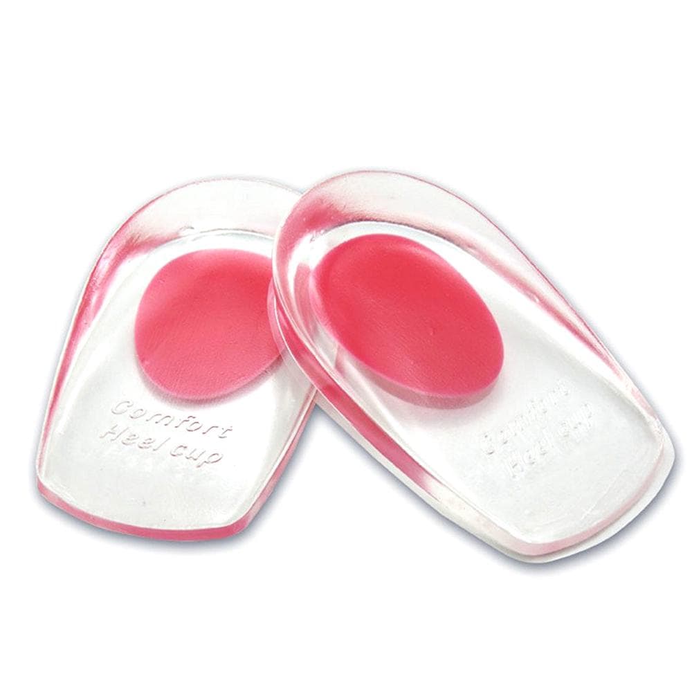 1 Pair Silicone Gel Heel Cups Pads Shoe Inserts Soft Anti-slip Foot Pain Relief Insoles Cushion Red