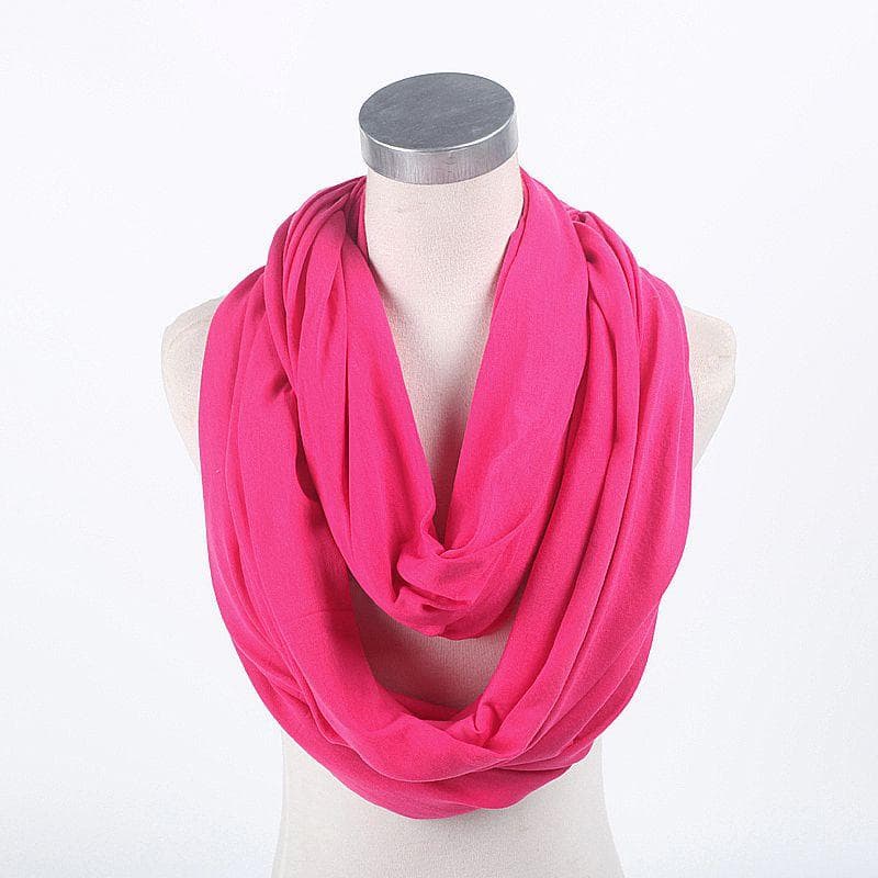 Soft Light Weight Infinity Scarf With Solid Colors Jersey Knit Solid Color Infinity Loop Ring Scarf Circle Scarf New rose pink