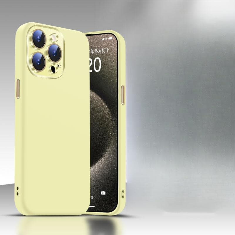 Applicable To IPhone15 Liquid Silicone Mobile Phone Case with Lens Film 3D Protection Glasses 14Promax Anti-fall Protection Case 12 iPhone 11