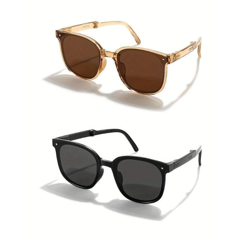 1/2pcs Fashionable Folding Sunglasses UV Protection Collapsible Men Women Glasses Summer Outdoor