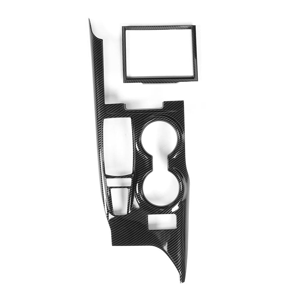2PcsSet Gear Shift Box Panel Trim Carbon Fiber Pattern Cover Car Interior Decoration Fit for