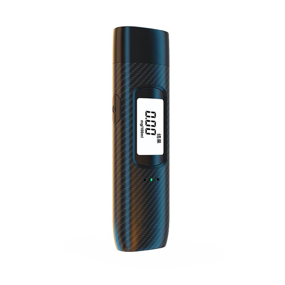 Alcohol Tester Portable High Accuracy Breathalyzer Non-Contacting Breath Alcohol Detector USB 0 black