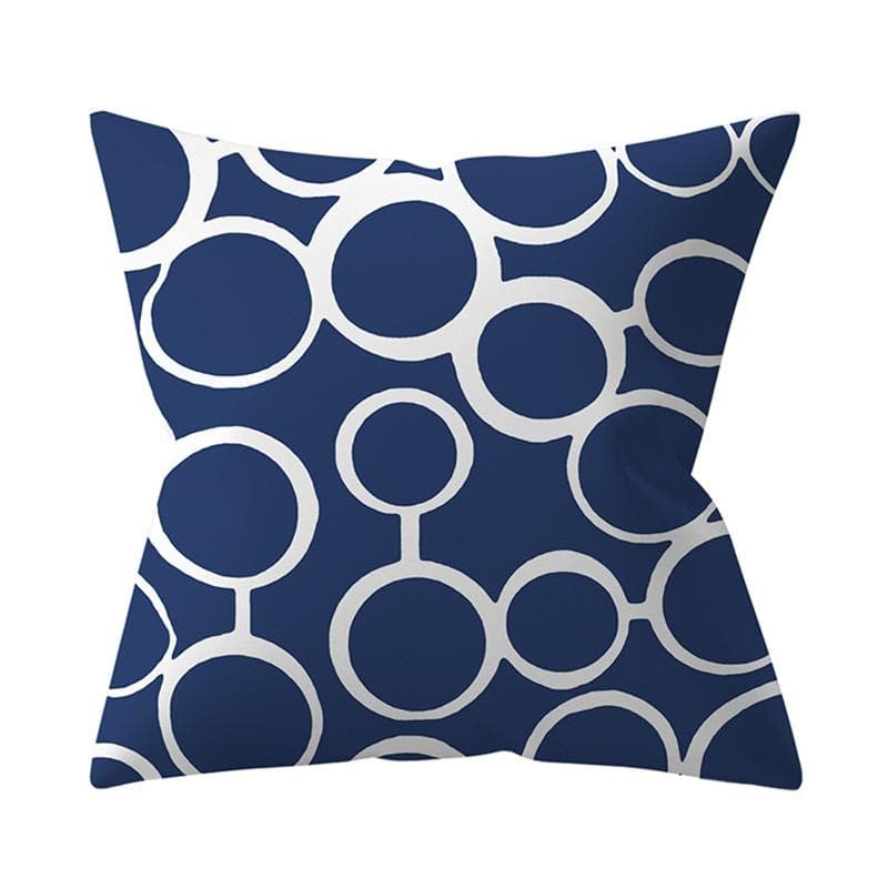 Navy Blue Mandala Nordic Geometric Pillowcase 45x45 Cushion Cover Decorative Pillow Sofa Cushion Home Decor Polyester 50x50cm