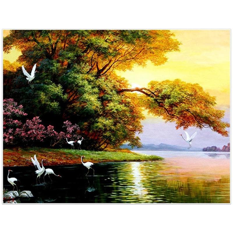 Diamond Embroidery Landscape Handmade Diamond Painting Needlework Mosaic Cross Stitch Home Decor 20X30CM