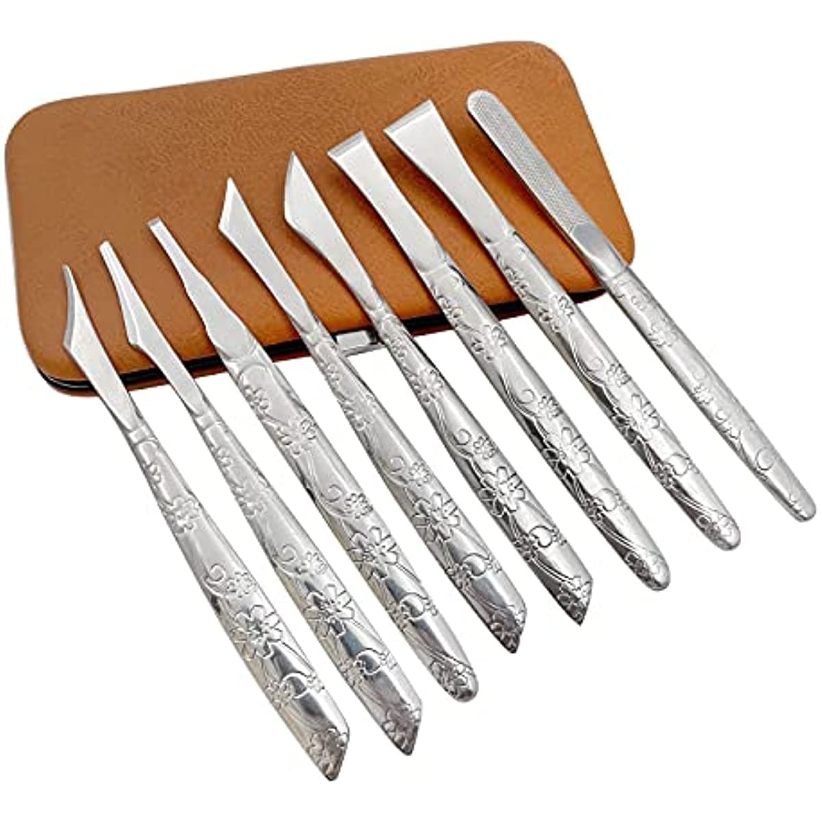 Leather Craft Knife, 1 Set of 8 PCS Leather Cutting Tool Leather Craft Skiving Sharp Handle Knife Leather craft Handwork DIY Tool 8pcs