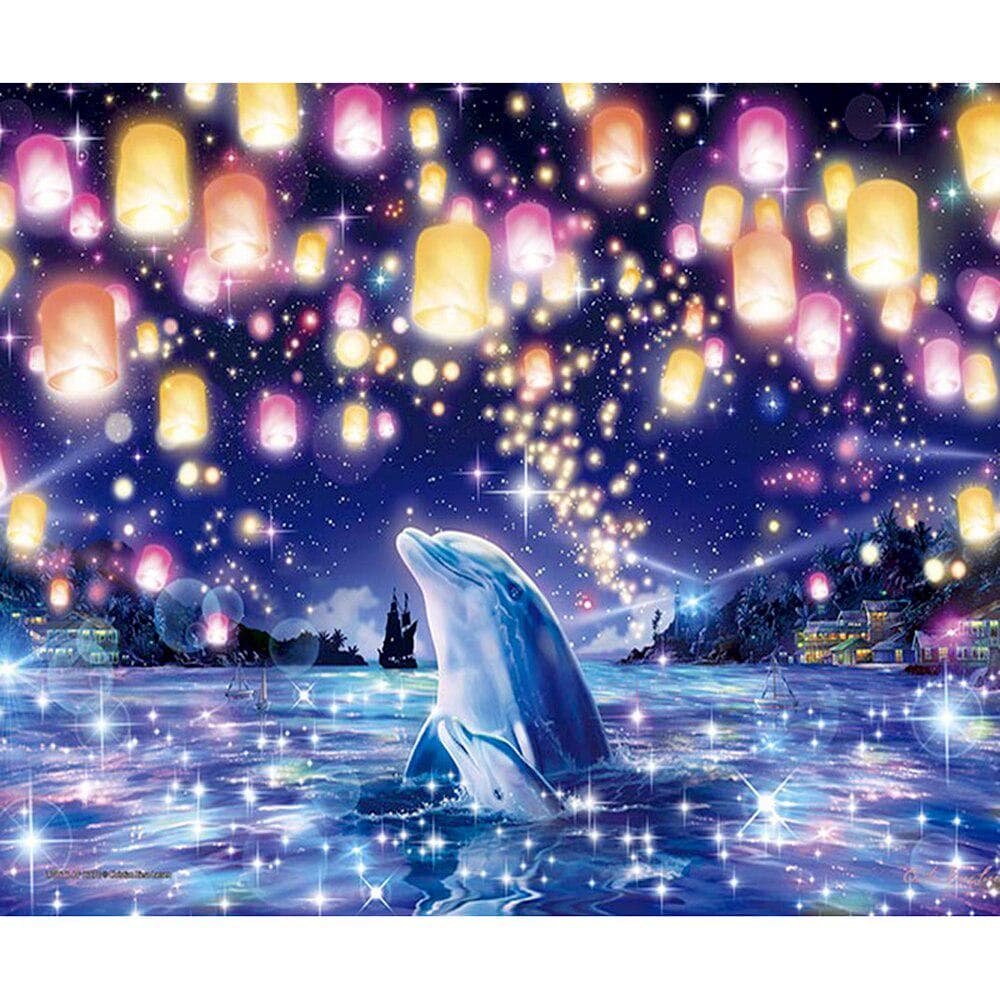 5D DIY Diamond Painting love Dolphins 3D Embroidery set Cross Stitch Mosaic Decor gift 20X30CM