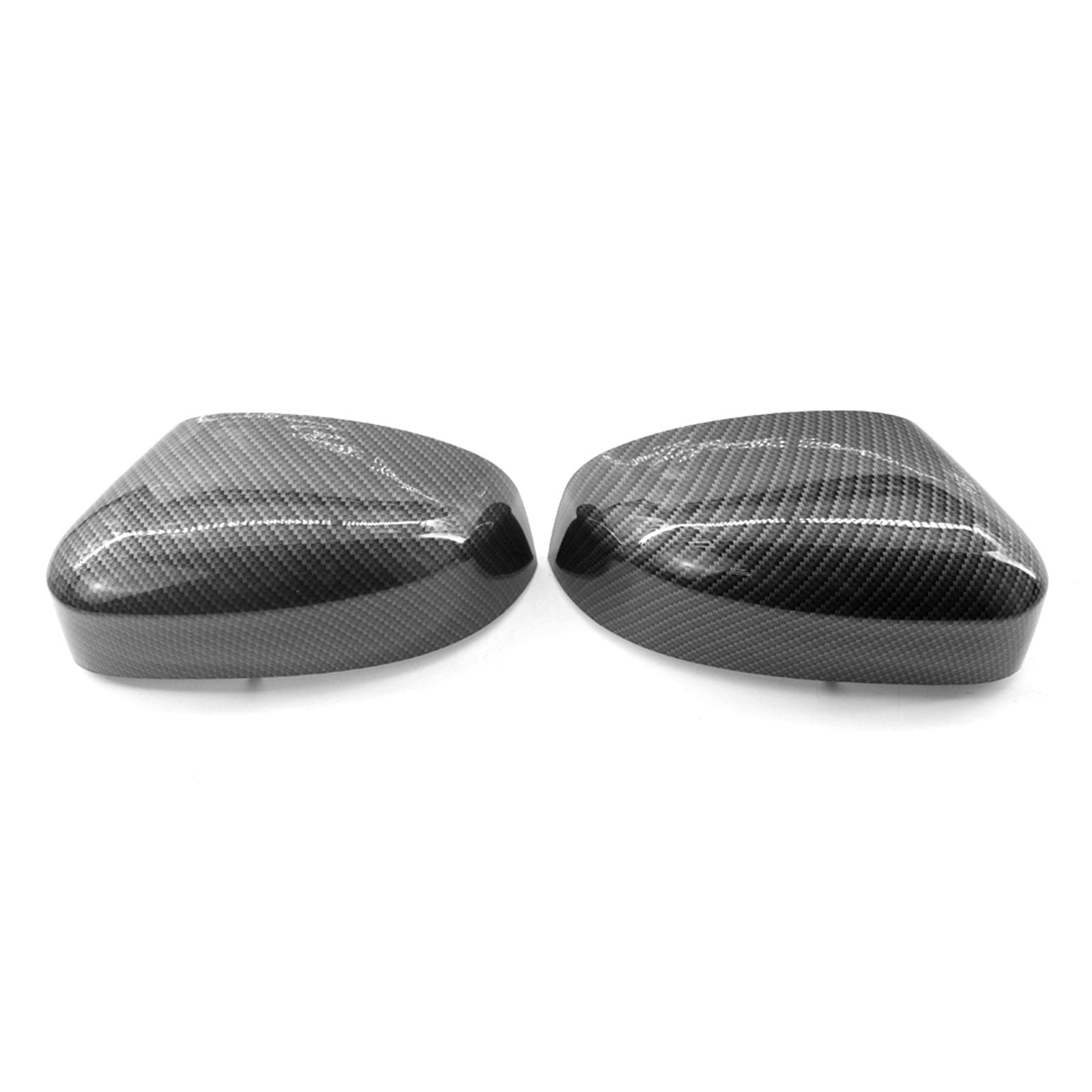 2pcs Side Mirror Cover Rearview Mirror Housing Replacement for Ford Focus 2012-2014 BM51 17K748 AA 0 black