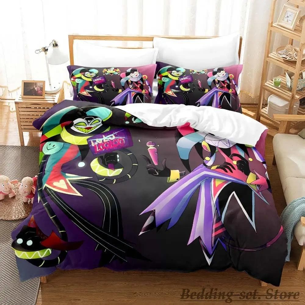 Fizzarolli Boss Bedding Set Single Twin Full Queen King Size Bed Set Adult Kid Bedroom Duvetcover Sets Anime Game Bed EU SuperKing 260x220