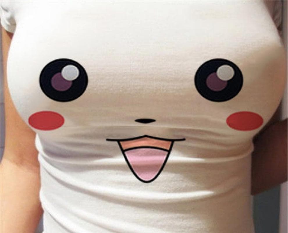 Women Funny 3D Eyes Printed T-shirt Sexy Anime Cartoon Cute Expression Straitjacket Short Sleeve Shirt Ladies Slim Plus Size Top M